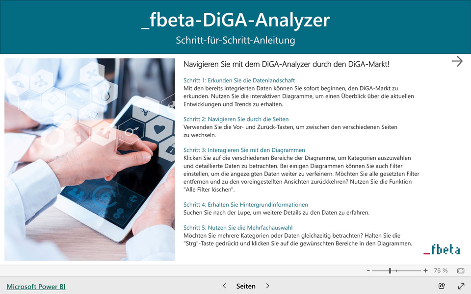 Screenshot DiGA Analyzer